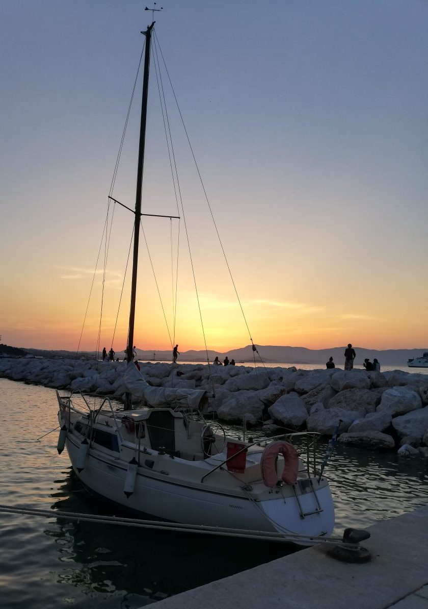 sunset in Corfu, practical information about time